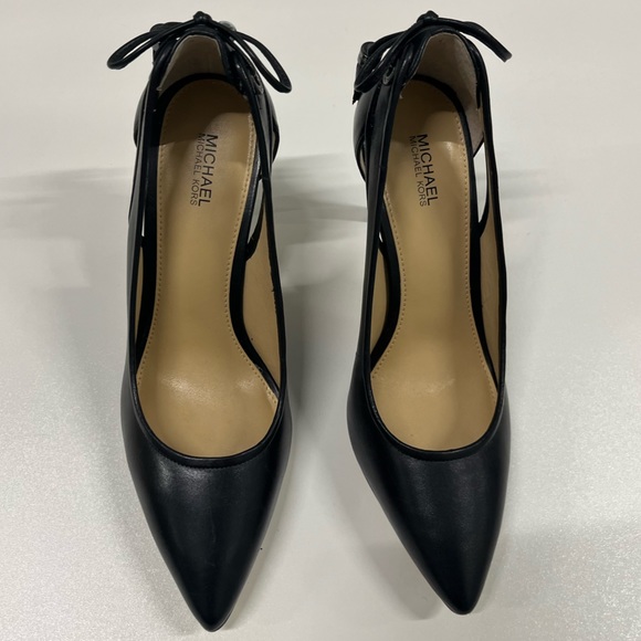 MICHEAL Michael Kors Jennings Leather Pumps Black 8M - Picture 3 of 8